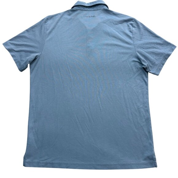 Travis Mathew Polo Shirt Mens XL Blue Short Sleeve Golf Preppy Pima Cotton Blend - Picture 2 of 8
